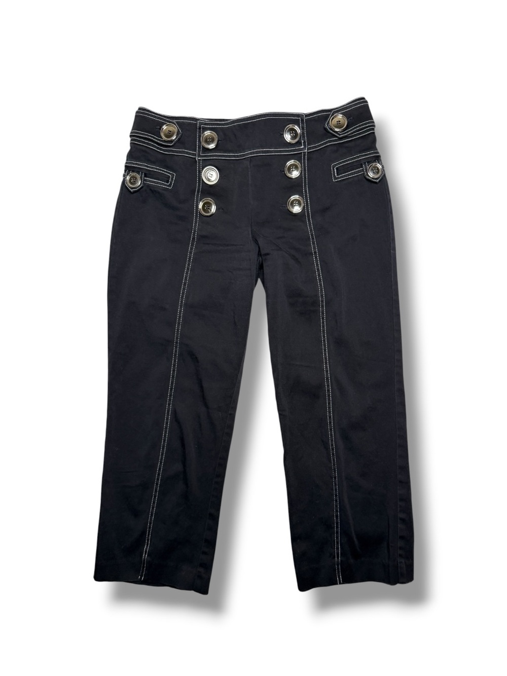 CACHE Black Sailor Style Capri Size 10